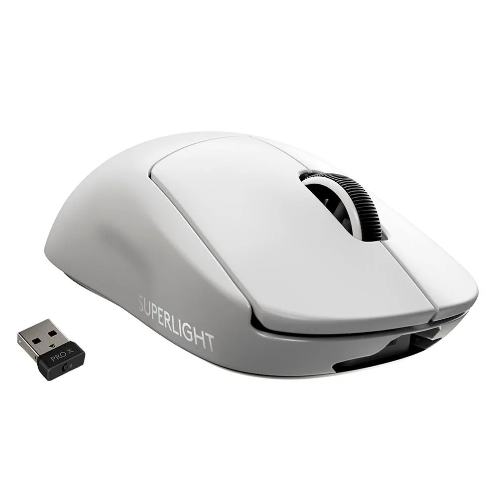Mouse Sem Fio Gamer Logitech G Pro X Superlight, Lightspeed, 25000 Dpi, 5 Botes, Branco - 910-005941